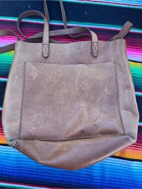 Brown Leather Tote Bag - Classic Everyday Carry